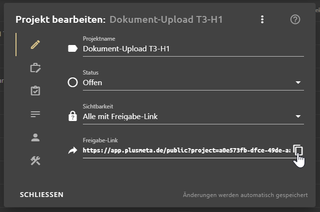 Freigabelink kopieren