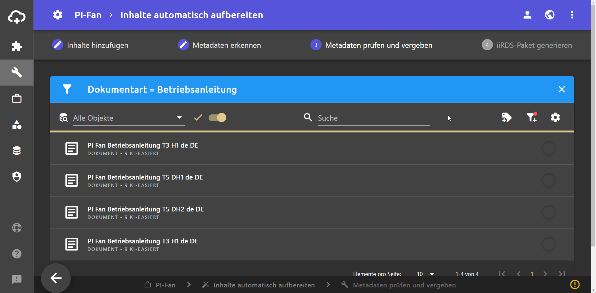 Filter erweitern