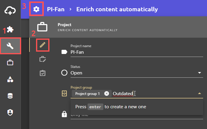 Projectgroups in projects