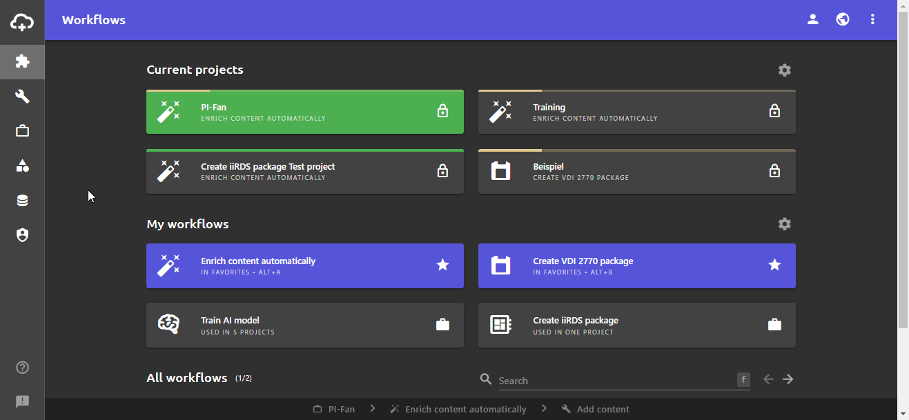 Set project visibility