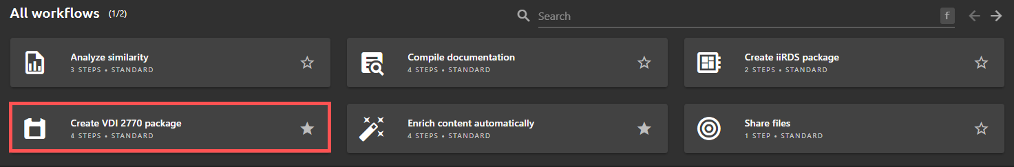 Workflow: Generate VDI-2770 package